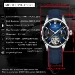 Reloj Mecánico Automático de Lujo Pagani Design PD-YS021, 41MM, para Hombre, Acero Inoxidable, Resistente al Agua 100m 2
