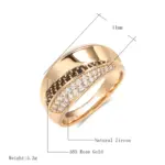 Anillos Kinel de circón blanco y negro Natural de lujo para mujer, cruz geométrica 585, oro rosa, joyería Vintage fina para fiesta de boda y uso diario 2 Anillos Kinel de circón blanco y negro Natural de lujo para mujer, cruz geométrica 585, oro rosa, joyería Vintage fina para fiesta de boda y uso diario 2