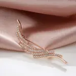 Kinel fino-broche de oro rosa 585 para mujer, joyería de boda creativa, única, hueca, circón Natural, 2022 5