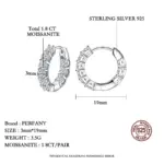 1.8CT todos los pendientes de moissanita para mujer S925 plata pura GRA certificado diamante temperamento joyería para fiesta y boda 3