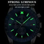 Reloj para hombre, cronógrafo deportivo a la moda, relojes de cuarzo de silicona, reloj de pulsera de lujo resistente al agua con fecha luminosa para hombre 4