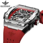 Reloj Automático para hombre, cronógrafo mecánico luminoso, movimiento ahuecado Original, zafiro, esfera de segunda esfera independiente, Tonneau 4 Reloj Automático para hombre, cronógrafo mecánico luminoso, movimiento ahuecado Original, zafiro, esfera de segunda esfera independiente, Tonneau 4