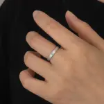 Anillo de moissanita de corte cuadrado de princesa de 0,3 quilates para hombres y mujeres, joyería de boda de pareja de diamantes de laboratorio de plata pura S925 2