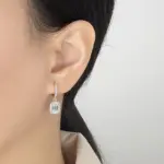 pendientes de moissanita con corte de Esmeralda radiante para mujer, plata pura S925, diamantes cultivados en laboratorio, joyería de boda de lujo 2 pendientes de moissanita con corte de Esmeralda radiante para mujer, plata pura S925, diamantes cultivados en laboratorio, joyería de boda de lujo 2