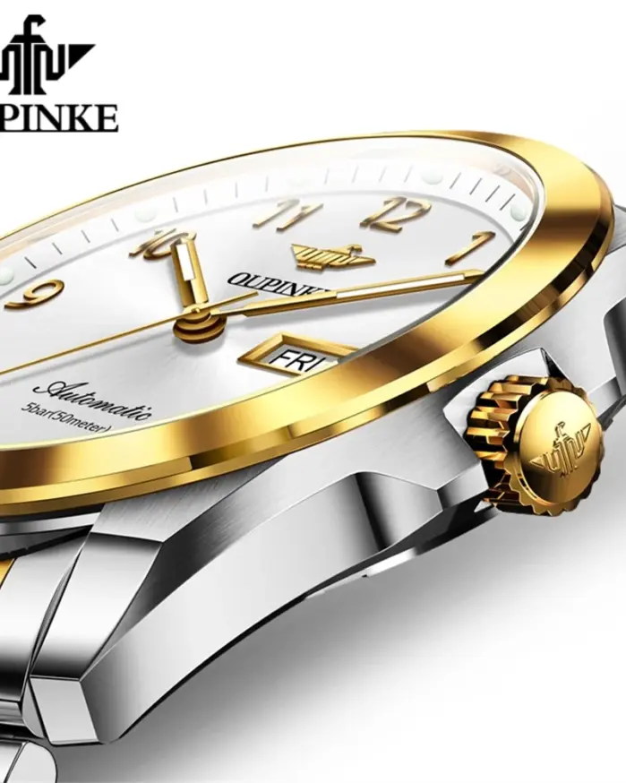 Relojes de pulsera para hombre, movimiento automático, espejo de zafiro, correa de acero de tungsteno, calendario luminoso de lujo, reloj de mano para hombre 3228 2