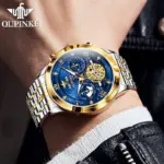 Reloj de pulsera para hombre, accesorio Masculino con mecanismo automático de Tourbillon, cristal de zafiro, calendario perpetuo, marca de lujo 4