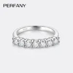 Anillo de moissanita de 3mm para mujer, plata pura S925, anillo apilable de diamante eterno, joyería de moda para boda 4