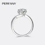 Anillo de moissanita de 0,3-2CT para mujer, plata pura S925, copo de nieve, anillo de boda de diamante de laboratorio, joyería de boda de lujo 5