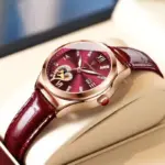 Reloj de malla de acero inoxidable para mujer, Accesorio luminoso de lujo, resistente al agua, de cuarzo, color oro rosa, 2022 5