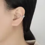 0.64CT todos los pendientes de Clip de moissanita para mujer 100% plata pura diseño minimalista diamante de laboratorio joyería de fiesta de Hip Hop 2