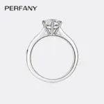 Anillo de moissanita de 0,5-3 quilates para mujer, anillo de compromiso brillante de plata pura S925, joyería de alta gama para boda 5
