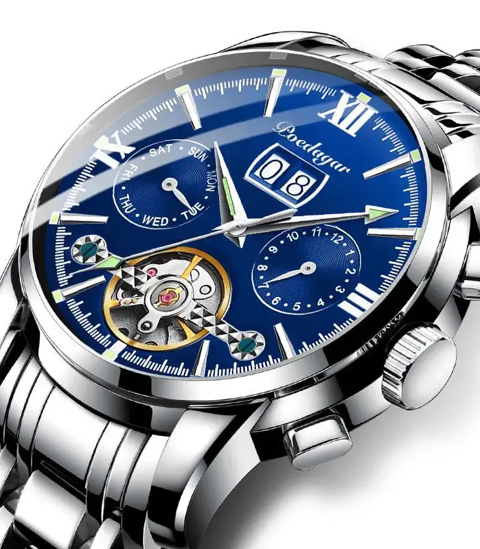 relojes para hombre, marca superior de moda, reloj mecánico automático de negocios de lujo, reloj informal resistente al agua para hombre, reloj Masculino 1