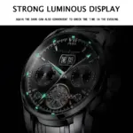Reloj de negocios reloj Tourbillon mecánico automático para hombre, relojes deportivos de acero inoxidable a la moda de lujo, reloj Masculino 3