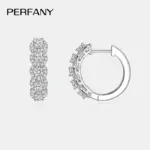 pendientes de aro de moissanita para mujer, 100% de plata pura, diamante de laboratorio, elegante, alta joyería, regalo de fiesta 5
