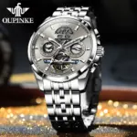 reloj mecánico automático para hombre, cronógrafo de pulsera multifunción, de lujo, clásico, de negocios, luminoso, Original, nuevo 2 reloj mecánico automático para hombre, cronógrafo de pulsera multifunción, de lujo, clásico, de negocios, luminoso, Original, nuevo 2
