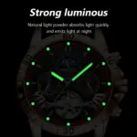 reloj mecánico automático de lujo para hombre, Tourbillon hueco, resistente al agua, luminoso, fecha, semana, relojes de acero inoxidable para hombre 3