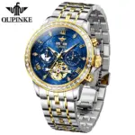 Reloj de pulsera para hombre, accesorio Masculino con mecanismo automático de Tourbillon, cristal de zafiro, calendario perpetuo, marca de lujo 3