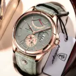 Reloj para hombre, reloj de pulsera deportivo de lujo para hombre, resistente al agua, Cuero Luminoso, relojes de cuarzo con fecha, caja para hombre 1