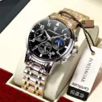 Reloj de pulsera para hombre, de cuero, luminoso, resistente al agua, de lujo, de cuarzo, nuevo, 2021 1