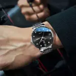 Poedagar-reloj de cuarzo para hombre, cronógrafo de lujo, de acero inoxidable, luminoso, resistente al agua, para negocios 4