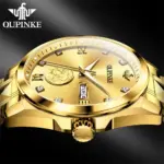 marca superior, escultura de oro Real de lujo, diseño de dragón, reloj mecánico para hombres, movimiento MIYOTA, calendario luminoso automático, semana 4