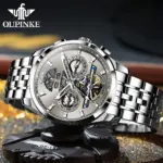 reloj mecánico automático para hombre, cronógrafo de pulsera multifunción, de lujo, clásico, de negocios, luminoso, Original, nuevo 3 reloj mecánico automático para hombre, cronógrafo de pulsera multifunción, de lujo, clásico, de negocios, luminoso, Original, nuevo 3