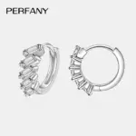 pendientes de aro de moissanita con corte de Esmeralda de 1,5 quilates, joyería de lujo para boda, 100% de plata pura, diamante de laboratorio 4 pendientes de aro de moissanita con corte de Esmeralda de 1,5 quilates, joyería de lujo para boda, 100% de plata pura, diamante de laboratorio 4