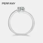 Anillo de moissanita de 0,5 quilates para mujer, plata pura S925, brillante, diamante de laboratorio, brazo giratorio, banda de boda, joyería de lujo 5 Anillo de moissanita de 0,5 quilates para mujer, plata pura S925, brillante, diamante de laboratorio, brazo giratorio, banda de boda, joyería de lujo 5