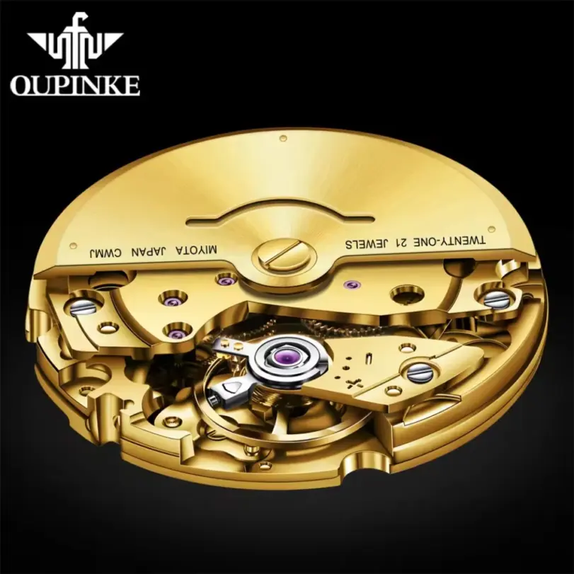 marca suiza reloj mecánico automático hombres de lujo oro Real diamante Real espejo de zafiro reloj de pulsera luminoso 3226 5
