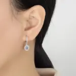 pendientes de gota de moissanita de corte ovalado de 1CT para mujer, plata pura S925, diamantes cultivados de laboratorio, joyería de boda de lujo 4 pendientes de gota de moissanita de corte ovalado de 1CT para mujer, plata pura S925, diamantes cultivados de laboratorio, joyería de boda de lujo 4