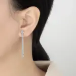 1,18 CT pendiente de gota de moissanita completo para mujer S925 plata pura laboratorio cultivar diamante joyería de diseño avanzado de moda 2 1,18 CT pendiente de gota de moissanita completo para mujer S925 plata pura laboratorio cultivar diamante joyería de diseño avanzado de moda 2