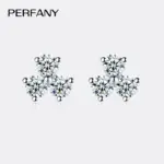 Pendientes de moissanita de 0,6 quilates para mujer, pétalos de plata pura S925, pendientes de diamantes de laboratorio, regalos de joyería de boda a la moda 4