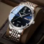 Poedagar-reloj de cuarzo para hombre, cronógrafo de lujo, de acero inoxidable, luminoso, resistente al agua, para negocios 6