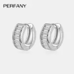 pendientes de aro de moissanita con corte esmeralda para mujer, 100% de plata pura, rectangulares, con diamantes de laboratorio, joyería de lujo para boda 1 pendientes de aro de moissanita con corte esmeralda para mujer, 100% de plata pura, rectangulares, con diamantes de laboratorio, joyería de lujo para boda 1