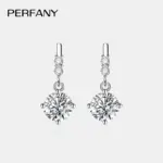 0,5/1CT pendiente de gota de moissanita para mujer S925 plata pura cuatro garras laboratorio diamante moda joyería de boda de lujo 5 0,5/1CT pendiente de gota de moissanita para mujer S925 plata pura cuatro garras laboratorio diamante moda joyería de boda de lujo 5