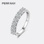 Anillo de moissanita de 3mm para mujer, plata pura S925, anillo apilable de diamante eterno, joyería de moda para boda 1