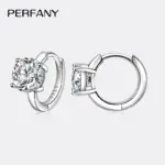 Pendientes de moissanita de 1 quilate para mujer, pendientes simples de cuatro garras de plata pura S925 con diamantes de imitación, joyería de boda de moda 5 Pendientes de moissanita de 1 quilate para mujer, pendientes simples de cuatro garras de plata pura S925 con diamantes de imitación, joyería de boda de moda 5