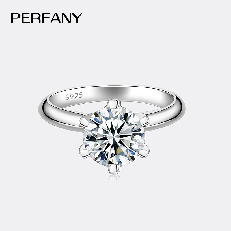 Anillo de moissanita de 1-5CT para mujer, plata pura S925, clásico, seis garras, diamante de laboratorio, certificado GRA, joyería de boda 1 Anillo de moissanita de 1-5CT para mujer, plata pura S925, clásico, seis garras, diamante de laboratorio, certificado GRA, joyería de boda 1