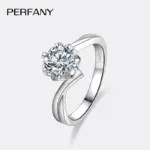 Anillo de moissanita de 0,3-2CT para mujer, plata pura S925, copo de nieve, anillo de boda de diamante de laboratorio, joyería de boda de lujo 1