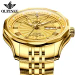 reloj mecánico automático de diamante Real para hombre, marca superior suiza, espejo de cristal de zafiro de lujo, calendario resistente al agua luminoso 4