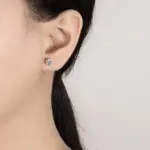 pendientes de moissanita de 0,2 CT-2CT para mujer, tornillos de plata pura S925, pendientes de diamantes certificados en laboratorio, joyería de boda 2 pendientes de moissanita de 0,2 CT-2CT para mujer, tornillos de plata pura S925, pendientes de diamantes certificados en laboratorio, joyería de boda 2