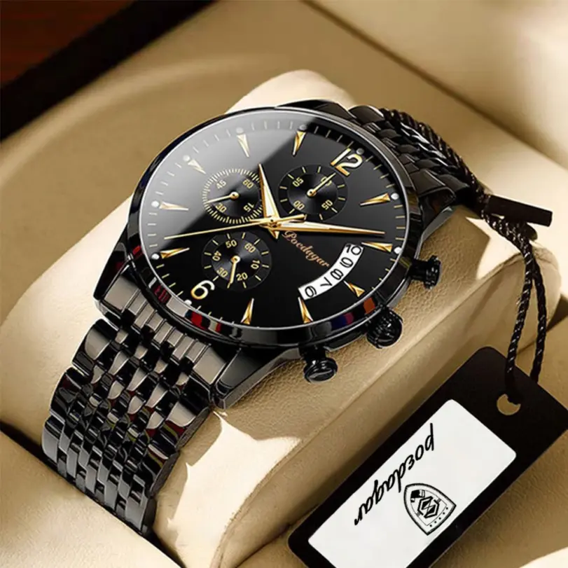 Reloj POEDAGAR, nuevo reloj de moda para hombre, resistente al agua, luminoso, con fecha, relojes deportivos, reloj de pulsera de cuarzo de lujo para hombre, reloj de lujo para hombre + caja 1 Reloj POEDAGAR, nuevo reloj de moda para hombre, resistente al agua, luminoso, con fecha, relojes deportivos, reloj de pulsera de cuarzo de lujo para hombre, reloj de lujo para hombre + caja 1