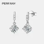 0,5/1CT pendiente de gota de moissanita para mujer S925 plata pura cuatro garras laboratorio diamante moda joyería de boda de lujo 1 0,5/1CT pendiente de gota de moissanita para mujer S925 plata pura cuatro garras laboratorio diamante moda joyería de boda de lujo 1