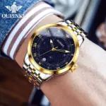 reloj mecánico automático para hombre, diseño de estrella y diamante, reloj de pulsera luminoso resistente al agua para hombre, reloj de lujo 3203 para hombre 3