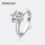 Anillo de moissanita de 1-5CT para mujer, plata pura S925, clásico, seis garras, diamante de laboratorio, certificado GRA, joyería de boda 4