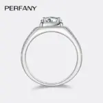 Anillo de moissanita de 1CT para hombre, anillo de compromiso de diamante de laboratorio con incrustaciones de plata pura S925, joyería de lujo para boda 5