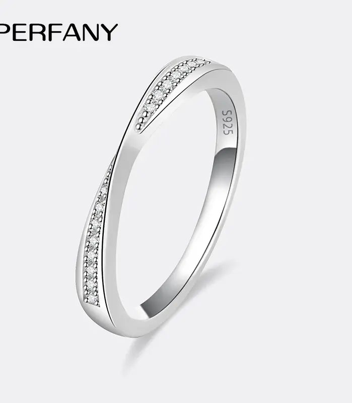 Anillo de moissanita de 0,13 quilates para mujer, plata pura S925, Cruz geométrica, anillo de diamante certificado GRA, joyería de moda para boda 1