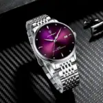 Reloj de lujo para hombre, relojes luminosos resistentes al agua de acero inoxidable, reloj deportivo de cuarzo, reloj de pulsera de negocios con fecha para hombre 6