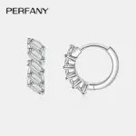 pendientes de aro de moissanita con corte de Esmeralda de 1,5 quilates, joyería de lujo para boda, 100% de plata pura, diamante de laboratorio 5 pendientes de aro de moissanita con corte de Esmeralda de 1,5 quilates, joyería de lujo para boda, 100% de plata pura, diamante de laboratorio 5