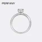 Anillo de moissanita de corte radiante/esmeralda de 1/2CT para mujer, plata pura S925, diamante de laboratorio GRA, joyería de boda nupcial 4